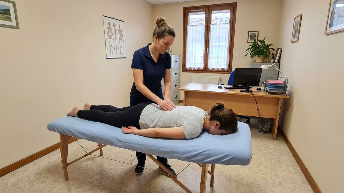 Consultation ostéopathique avec un patient, posture et écoute active