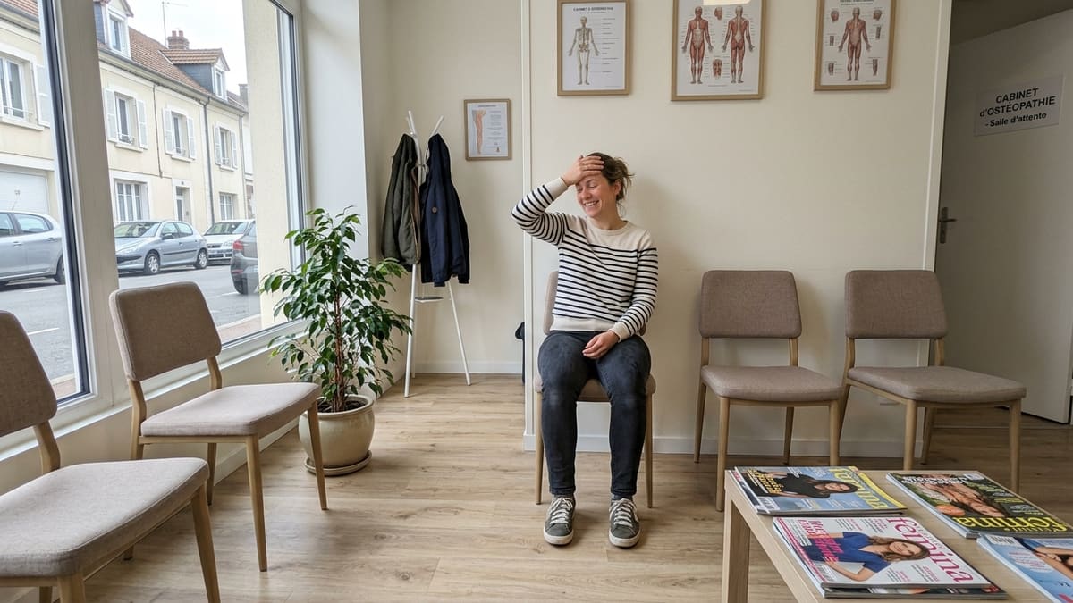 Une femme soulagée après avoir trouvé un ostéopathe compétent à Lyon