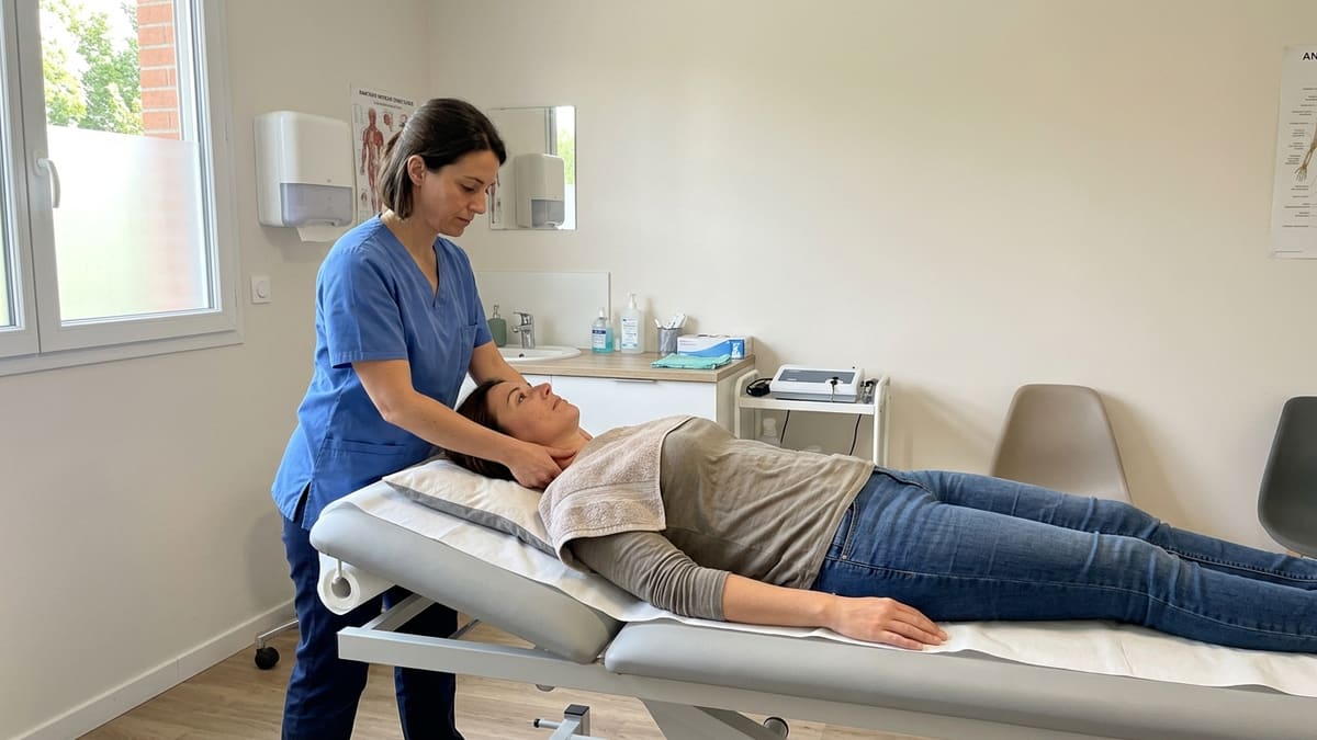 Médecin ostéopathe à Toulouse examinant une patiente