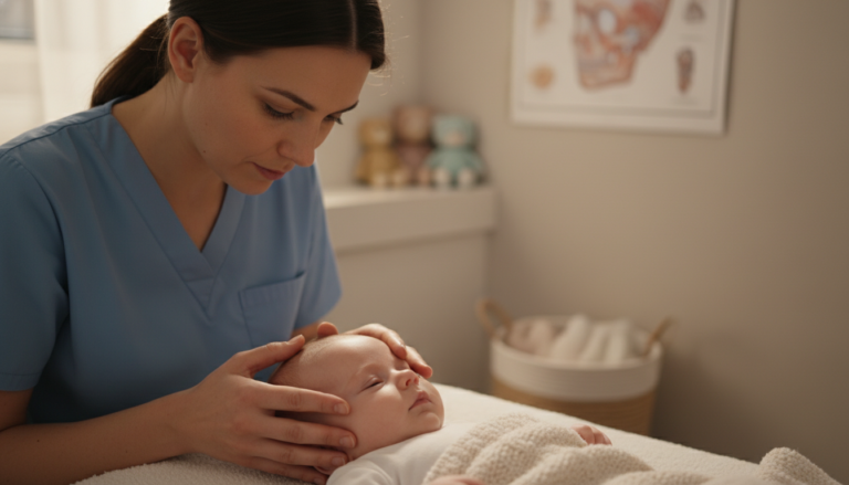 découvrez comment l'ostéopathie peut aider à traiter la plagiocéphalie, ou tête plate, chez les bébés pour favoriser un développement crânien harmonieux.